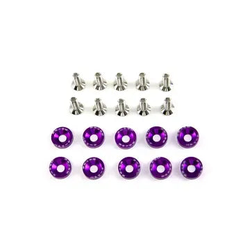 10pcs Modifitcation Billet Aluminum M6 Countersunk Concave Convex Engine Bay Dress up Kit Washers Fender Washer, product view 10