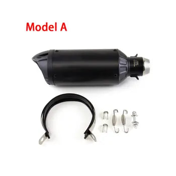Black Steel Motorcycle Universal Exhaust Racing Modified Muffler Moto Scooter Exhaust for Ninja250 300 400 CB190s, product view 07