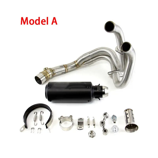 Componente de escapamento de motocicleta XMM-0016-Blue-245MM para Kawasaki Z650 2012-20, escapamento de motocicleta, visualização do produto 02