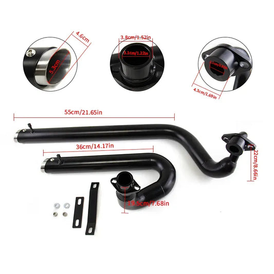Componente universal de escape de motocicleta para Yamaha VStar400, VStar650, XVS650, XVS400, DS650, Vstar XVS, DS 650, motocicleta