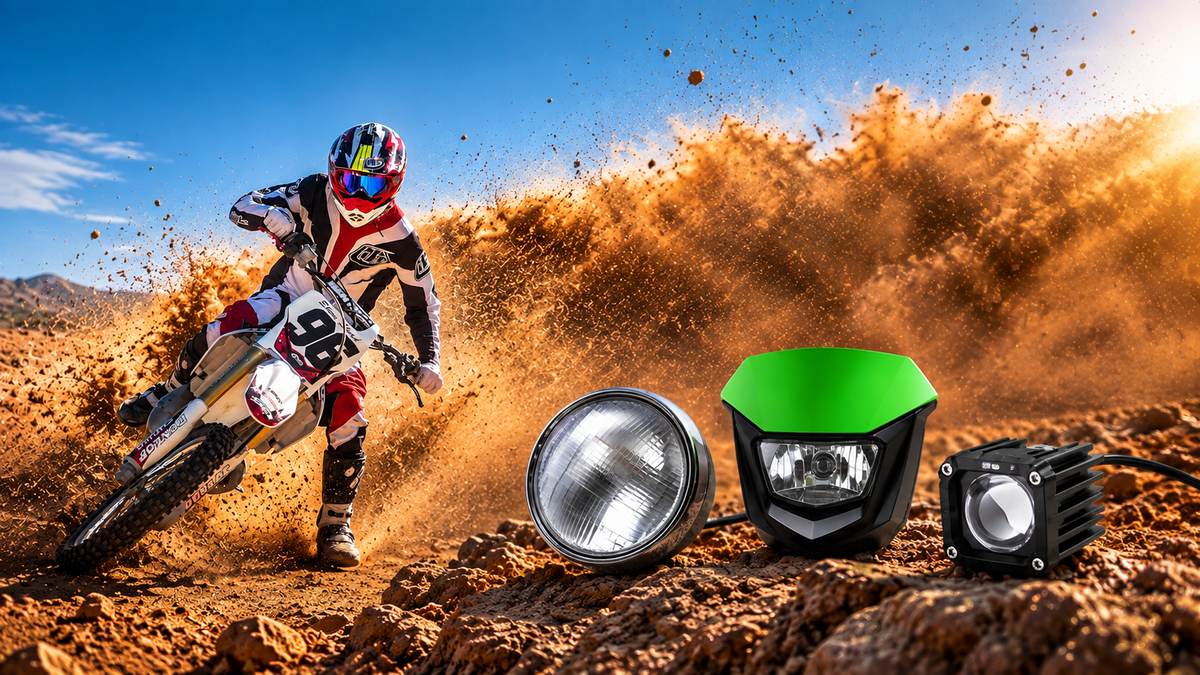 Motorcycle rear lighting assembly illuminated