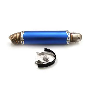 Stainless Steel Motorcycle Universal Blue Exhaust Pipe Muffler for Ninja250 300 400 Z800Z900Z1000GSXR600750, product view 06