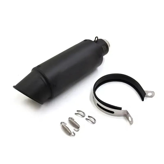 Componente de escapamento de motocicleta XMM-0022-Silver-300MM para aplicações universais de motocicleta, escapamento de motocicleta, visualização do produto 02
