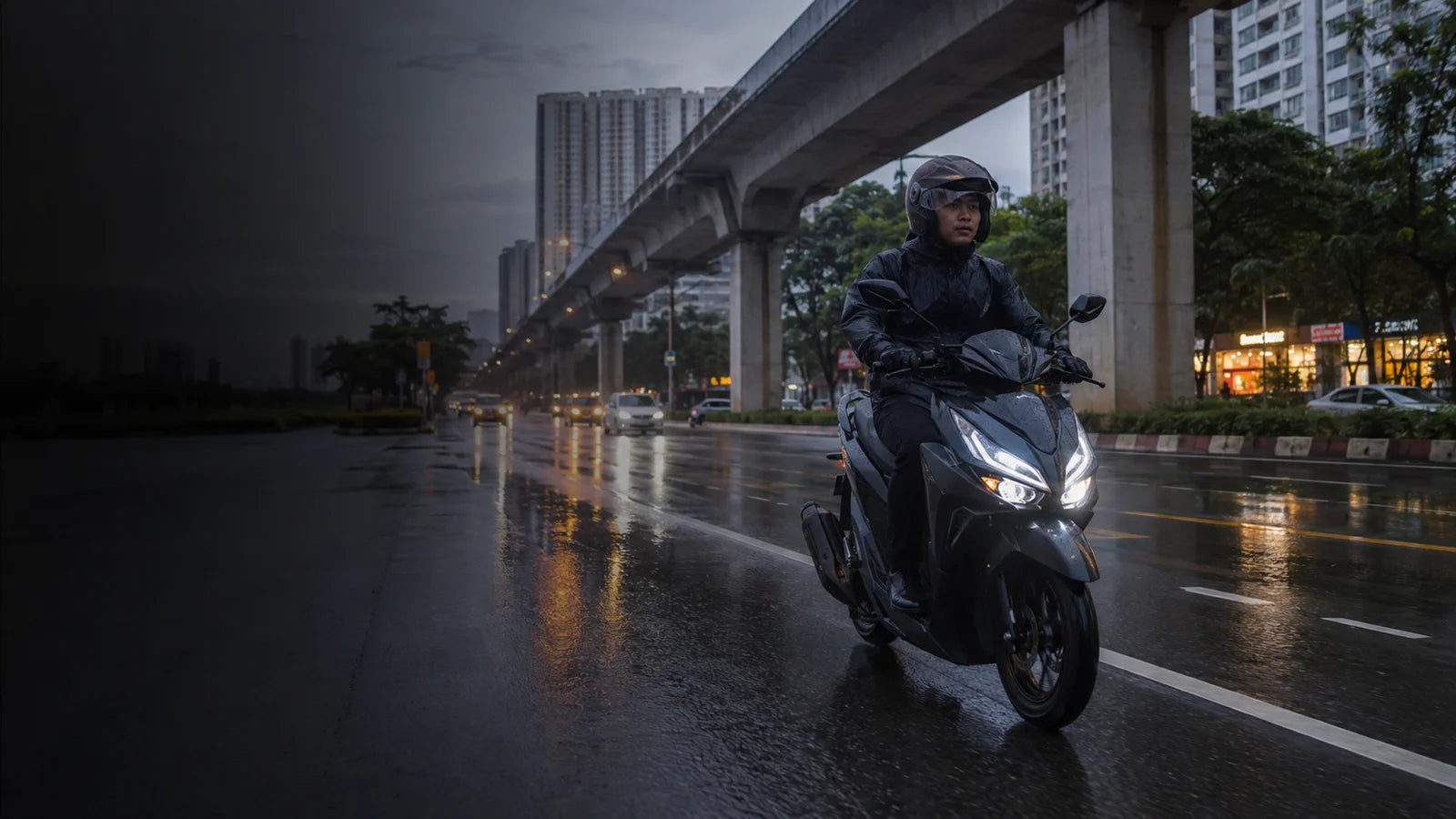 Illustrative motorcycle sourcing scene for Southeast Asia