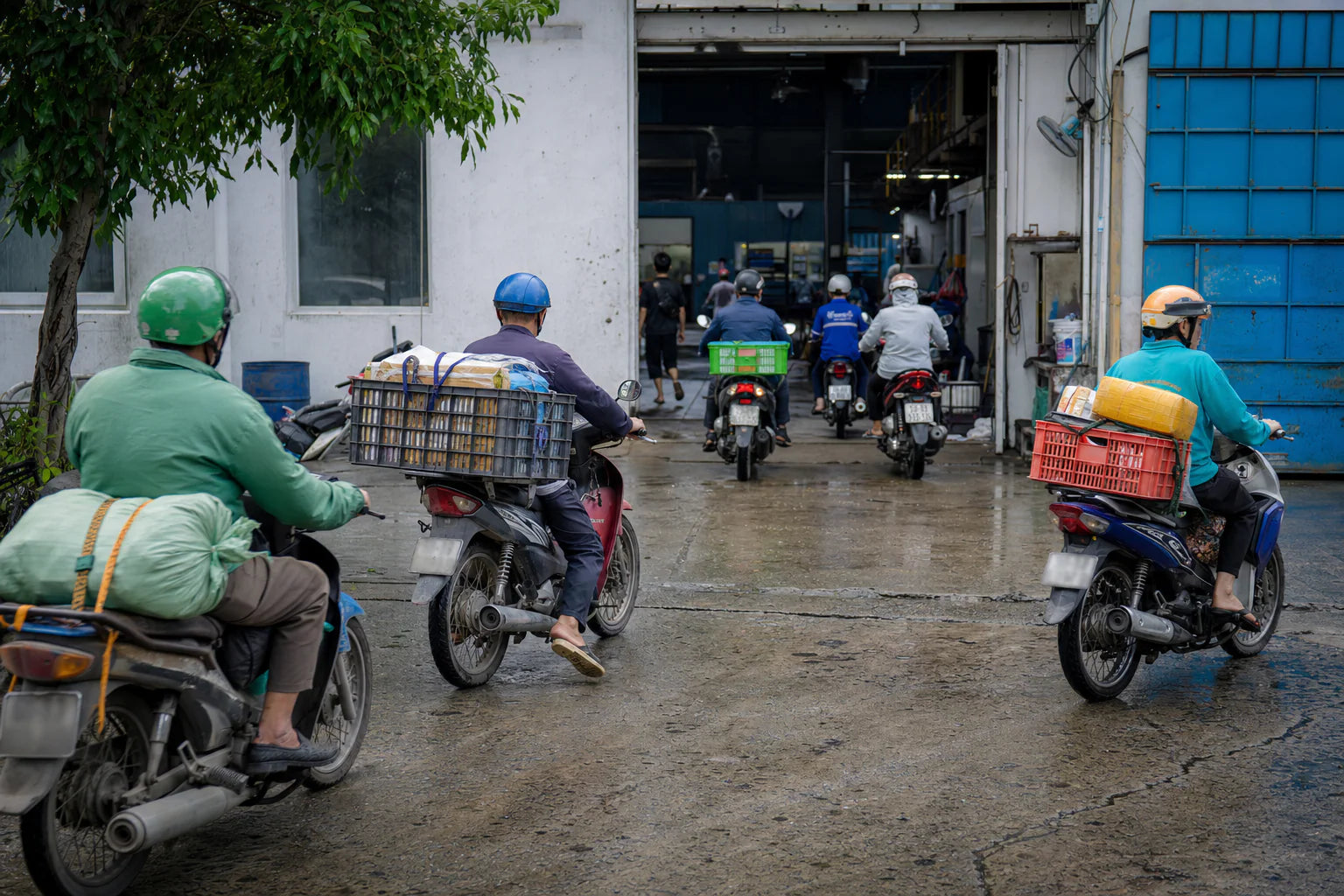 Southeast Asia motorcycle parts market with commuter riders in Ho Chi Minh City