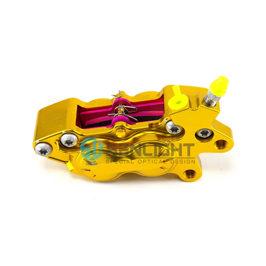 Four-piston motorcycle brake caliper listed with a 40 mm mounting reference