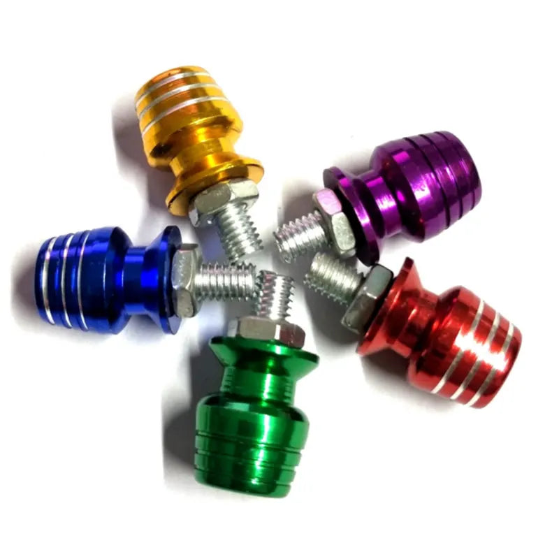 Colored aluminum decorative motorcycle license plate screw set, product view