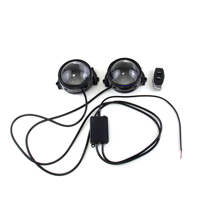 1 Pair Devil Eye Motorcycle Headlights Cool Decoration Dynamic LED Light Assembly Modified Eagle Eye Light Moto, product view 02