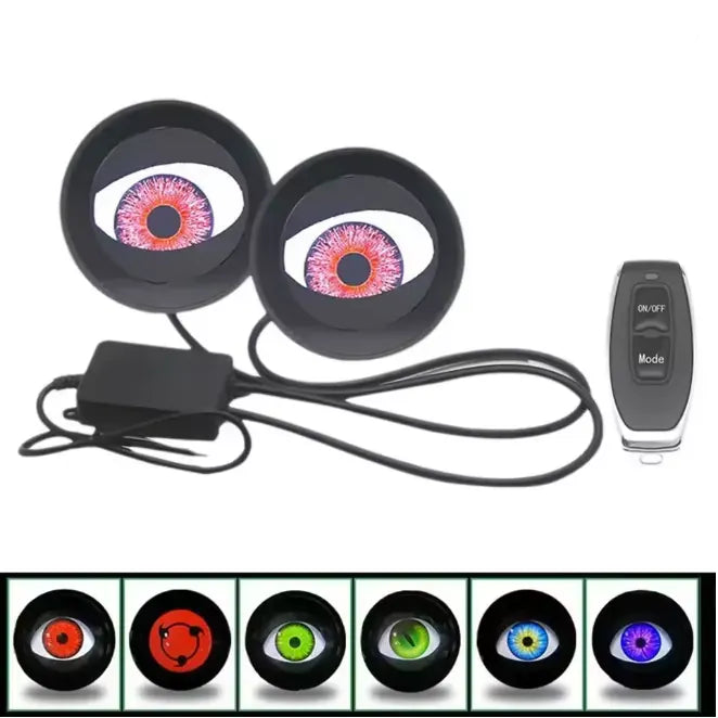 1 Pair Devil Eye Motorcycle Headlights Cool Decoration Dynamic LED Light Assembly Modified Eagle Eye Light Moto, product view 07