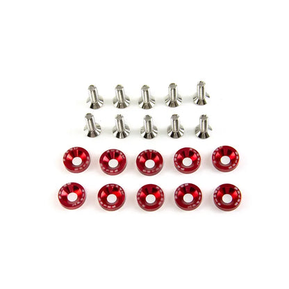 10pcs Modifitcation Billet Aluminum M6 Countersunk Concave Convex Engine Bay Dress up Kit Washers Fender Washer, product view 02