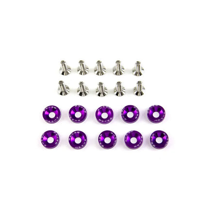 10pcs Modifitcation Billet Aluminum M6 Countersunk Concave Convex Engine Bay Dress up Kit Washers Fender Washer, product view 08