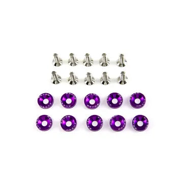10pcs Modifitcation Billet Aluminum M6 Countersunk Concave Convex Engine Bay Dress up Kit Washers Fender Washer, product view 10
