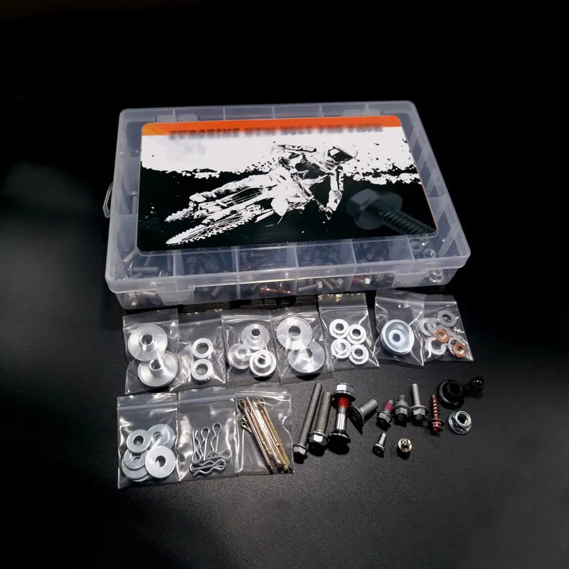 160Pc Metric off Road Motorcycle Assortment Bolt Kit for Sx Sx-F Exc Exc-F Xc Xc-F Xc-W Dirt Bike Fastener, product view 04
