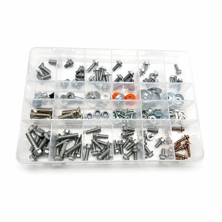 160Pc Metric off Road Motorcycle Assortment Bolt Kit for Sx Sx-F Exc Exc-F Xc Xc-F Xc-W Dirt Bike Fastener product on a white background