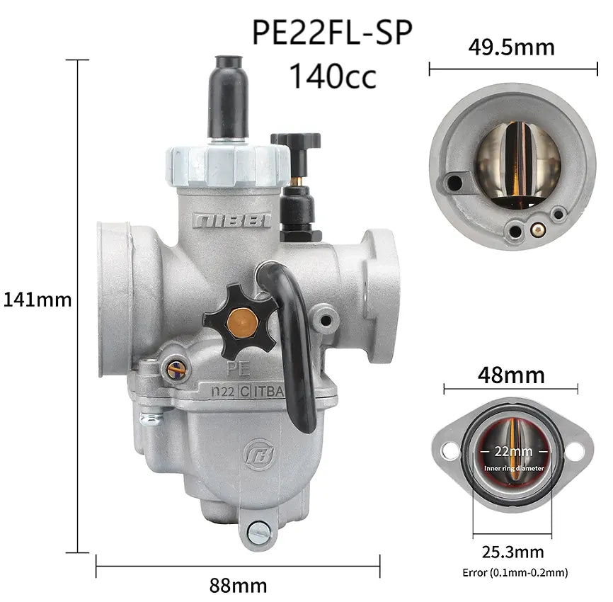 17 19 22 25 26 29mm Nibbi Carburetor PE19FL-SP Flange Sport Version Modified Parts Motorcycle Off-road 110-250cc, product view 04
