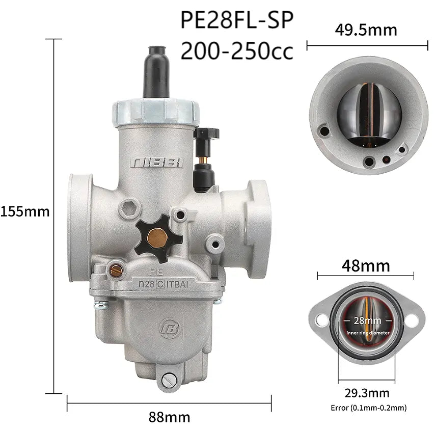17 19 22 25 26 29mm Nibbi Carburetor PE19FL-SP Flange Sport Version Modified Parts Motorcycle Off-road 110-250cc, product view 12