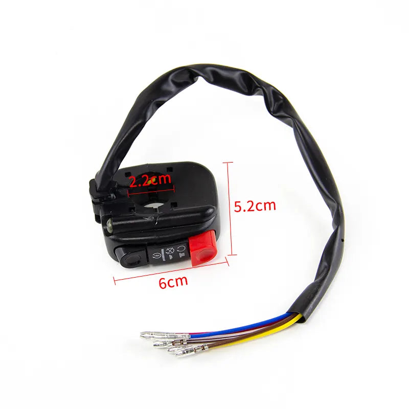 22mm Motorcycle Switch Handlebar Switch Starter/Kill Push Button Switch for ATV Scooter Pit Dirt Bike 7/8inch, product view 02