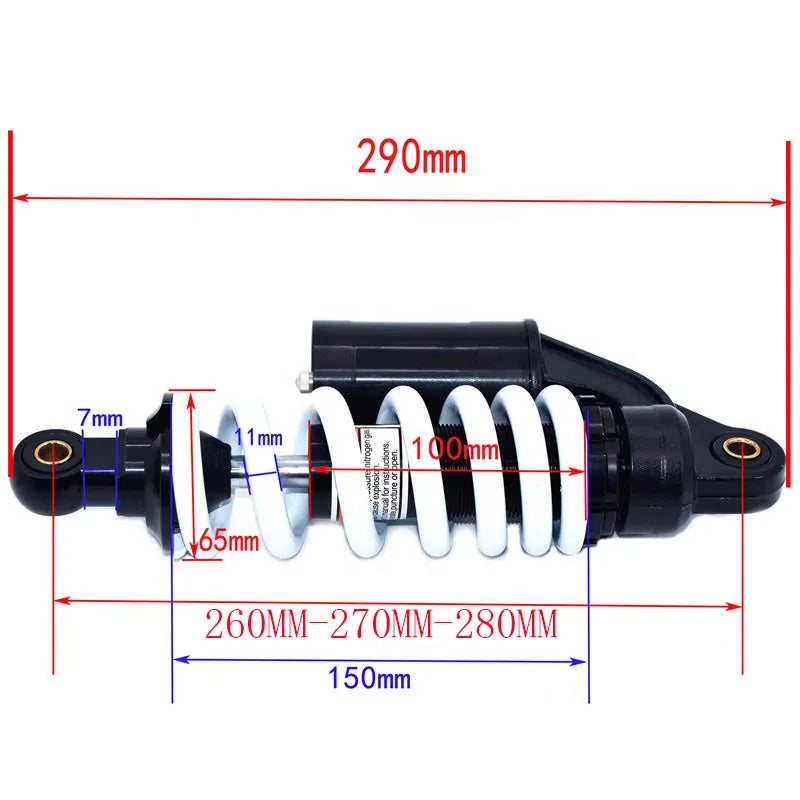 280mm Hydraulic Suspension Shock Absorber Off-road Vehicle Rear Shock Absorber Atv, product view 02