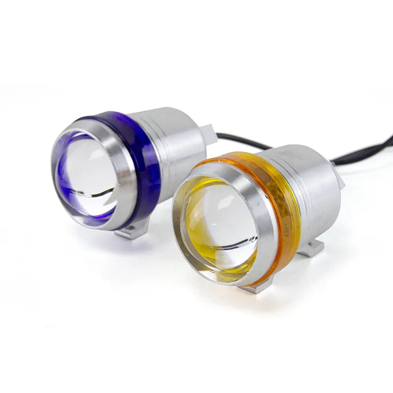 30W LED Moto Motorcycle Headlight Fog Lights Angel Eye U3 LED Driving Headlights Spot Lamp Silver Blue Moto, product view 01