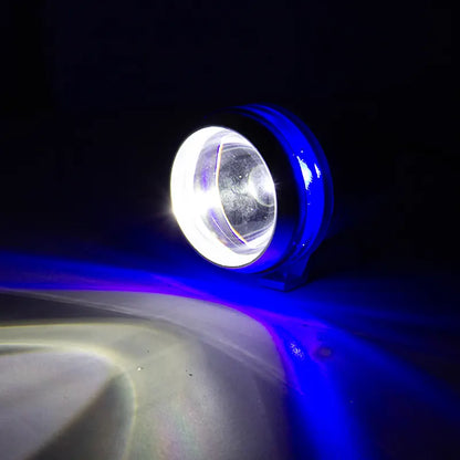 30W LED Moto Motorcycle Headlight Fog Lights Angel Eye U3 LED Driving Headlights Spot Lamp Silver Blue Moto, product view 07