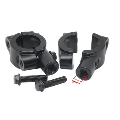 7/8"(22mm) Handle Bar Side Mirror Universal M8 M10 8mm 10mm Motorcycle Thread Mirror Mount Holder Clamp Adaptor, product view 02