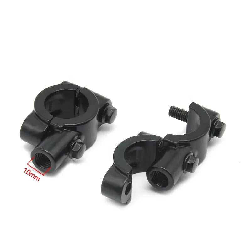 7/8"(22mm) Handle Bar Side Mirror Universal M8 M10 8mm 10mm Motorcycle Thread Mirror Mount Holder Clamp Adaptor, product view 04