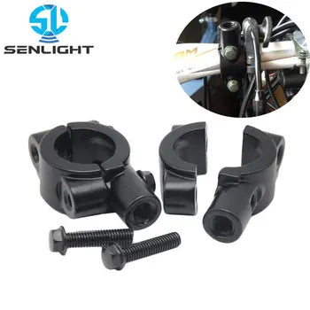 7/8"(22mm) Handle Bar Side Mirror Universal M8 M10 8mm 10mm Motorcycle Thread Mirror Mount Holder Clamp Adaptor, product view 07