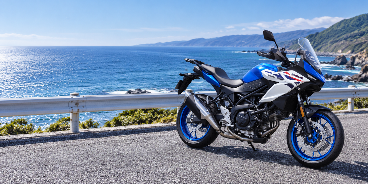 Red motorcycle fuel tank from the Suzuki-application catalog