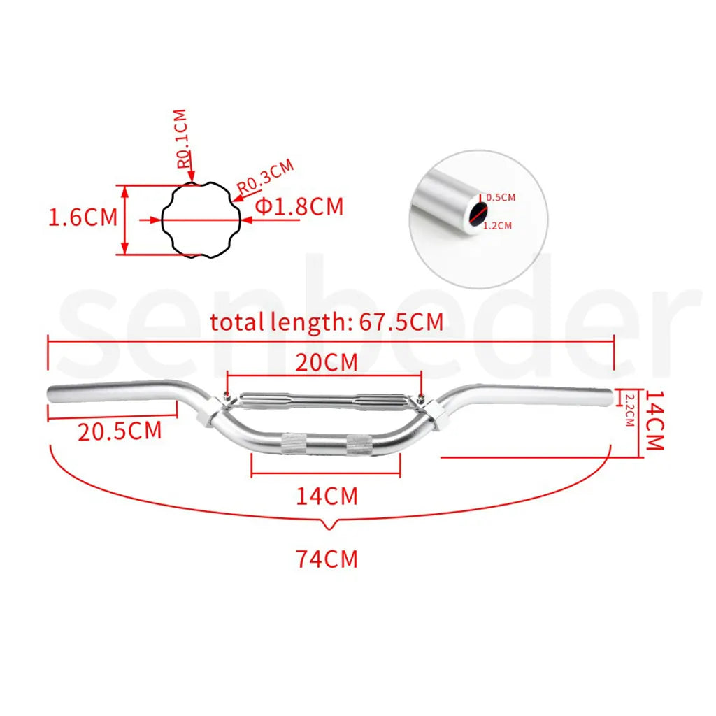 Alloy Handle Bar 22MM Universal Handle Bar Motorbike Steering Crossbar for Motorcycle Pit Dirt Bike Motocross, product view 06