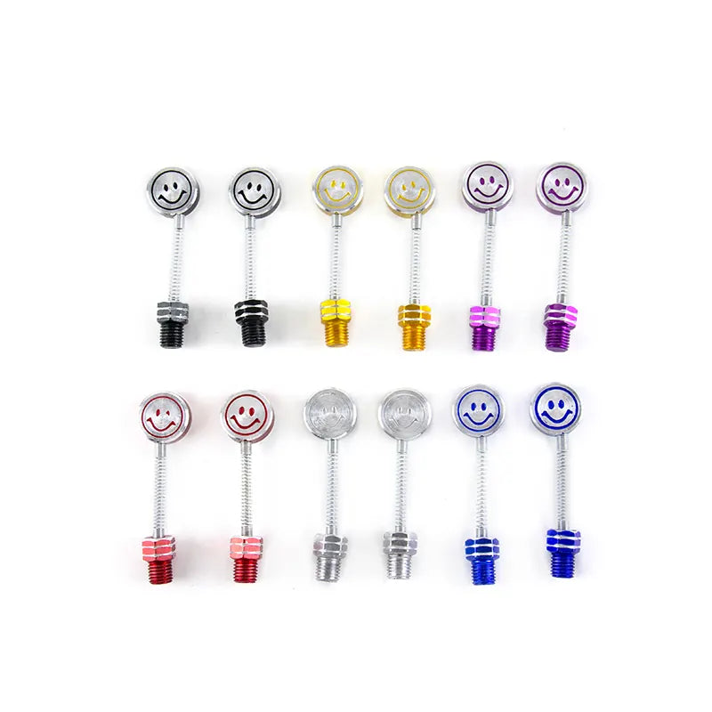 Aluminium Smiley Face Shaking Head Screw and Rearview Mirror Decoration Accessory for Mopeds for Motorcycle, product view 02