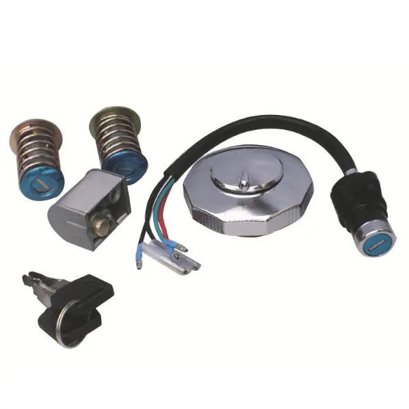 Black 12V 4 Wires CD70 Motorcycle Ignition Switch Lock With 2 Keys Set Lock Set for CD 70, product view 01