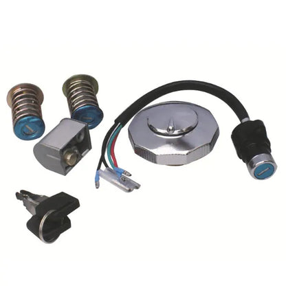 Black 12V 4 Wires CD70 Motorcycle Ignition Switch Lock With 2 Keys Set Lock Set for CD 70, product view 01