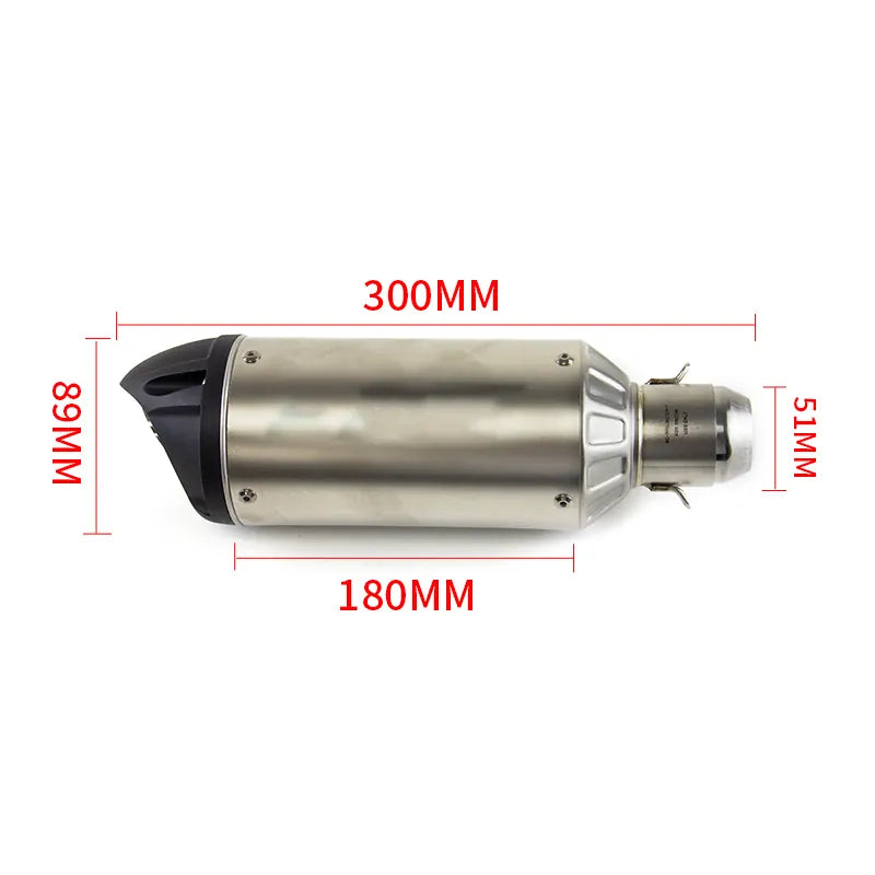Black Steel Motorcycle Universal Exhaust Racing Modified Muffler Moto Scooter Exhaust for Ninja250 300 400 CB190s, product view 04