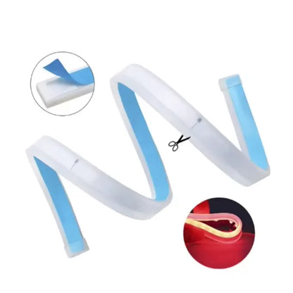 Car DRL Daytime Running Light Strip Waterproof 30cm 45cm 60cm Flexible Soft Tube Guide Headlight LED Strip Lights, product view 03
