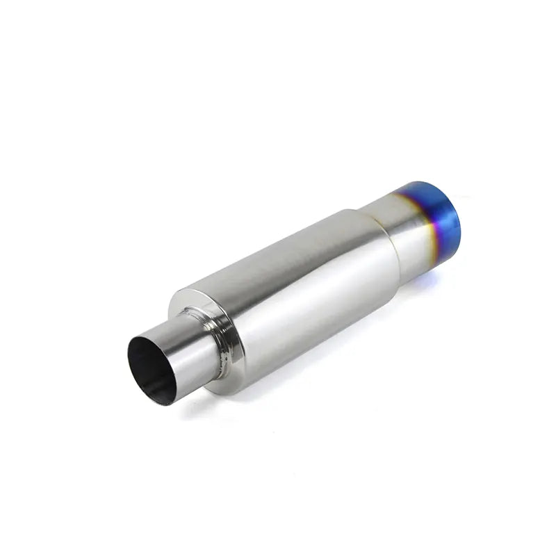 Car Exhaust Pipe Modification Steel Tail Muffler Round and Outlet Universal Fit with Tail Pipe Painted Blue Baked, product view 01