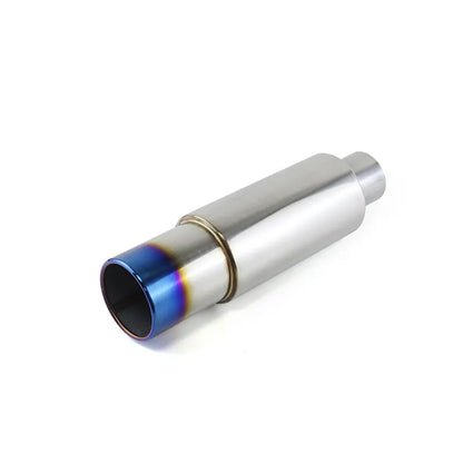 Car Exhaust Pipe Modification Steel Tail Muffler Round and Outlet Universal Fit with Tail Pipe Painted Blue Baked, product view 02