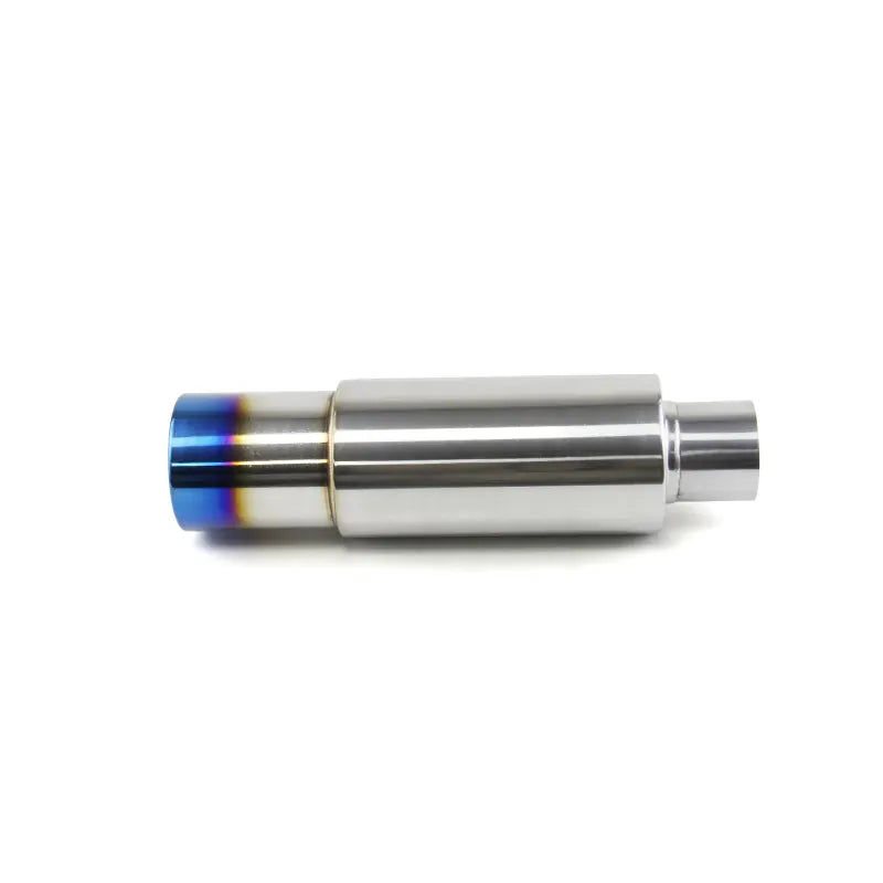Car Exhaust Pipe Modification Steel Tail Muffler Round and Outlet Universal Fit with Tail Pipe Painted Blue Baked, product view 03