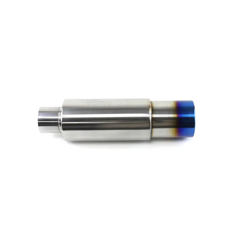 Car Exhaust Pipe Modification Steel Tail Muffler Round and Outlet Universal Fit with Tail Pipe Painted Blue Baked, product view 04