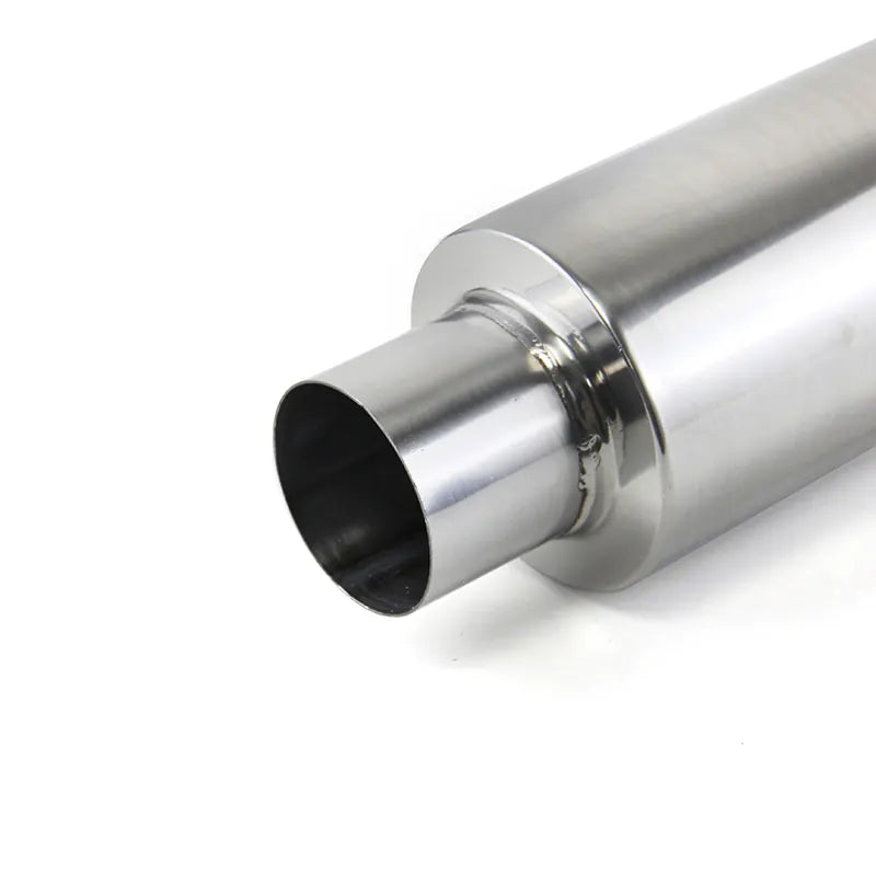 Car Exhaust Pipe Modification Steel Tail Muffler Round and Outlet Universal Fit with Tail Pipe Painted Blue Baked, product view 05