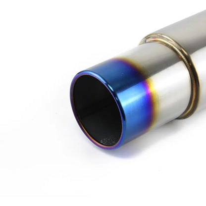 Car Exhaust Pipe Modification Steel Tail Muffler Round and Outlet Universal Fit with Tail Pipe Painted Blue Baked, product view 06