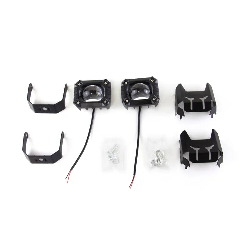 Car Motorcycle LED Spotlights, Electric Vehicle Lights, External Spotlights, Yellow and White Near/far Light, product view 01
