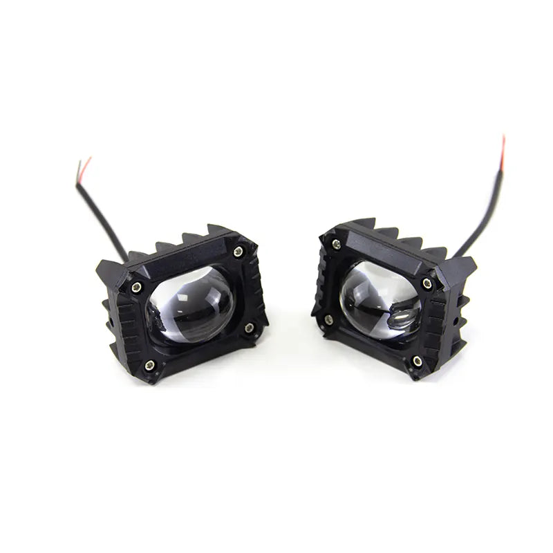 Car Motorcycle LED Spotlights, Electric Vehicle Lights, External Spotlights, Yellow and White Near/far Light, product view 03