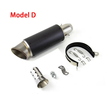 Carbon Fiber Universal Motorcycle Exhaust Pipe Muffler for PCX XMAX FZ6 Z900 Ninja400 Ninja250 Mt15 R25 R15v3, product view 04