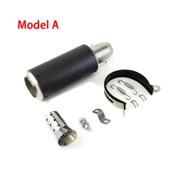 Carbon Fiber Universal Motorcycle Exhaust Pipe Muffler for PCX XMAX FZ6 Z900 Ninja400 Ninja250 Mt15 R25 R15v3, product view 07