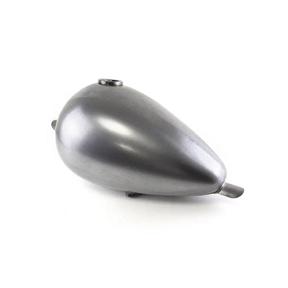 Custom DUAL CAP 2.2 Gallon Raw Steel Gas Fuel Tank for Harley STYLE, product view 05