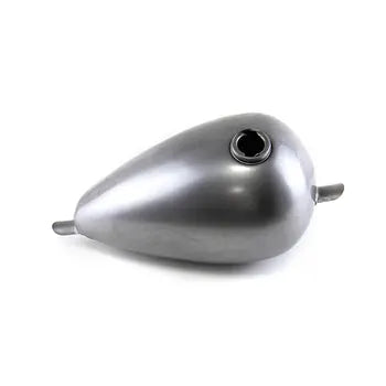 Custom DUAL CAP 2.2 Gallon Raw Steel Gas Fuel Tank for Harley STYLE, product view 07
