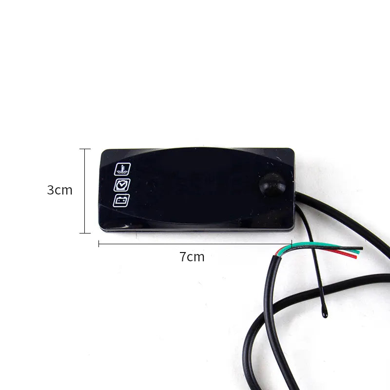 DC 6V-30V 3 in 1 Multifunction Digital Time Clock + Thermometer +Voltmeter LED Display Motorcycle Waterproof IP67 for, product view 02