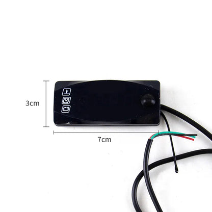DC 6V-30V 3 in 1 Multifunction Digital Time Clock + Thermometer +Voltmeter LED Display Motorcycle Waterproof IP67 for, product view 02