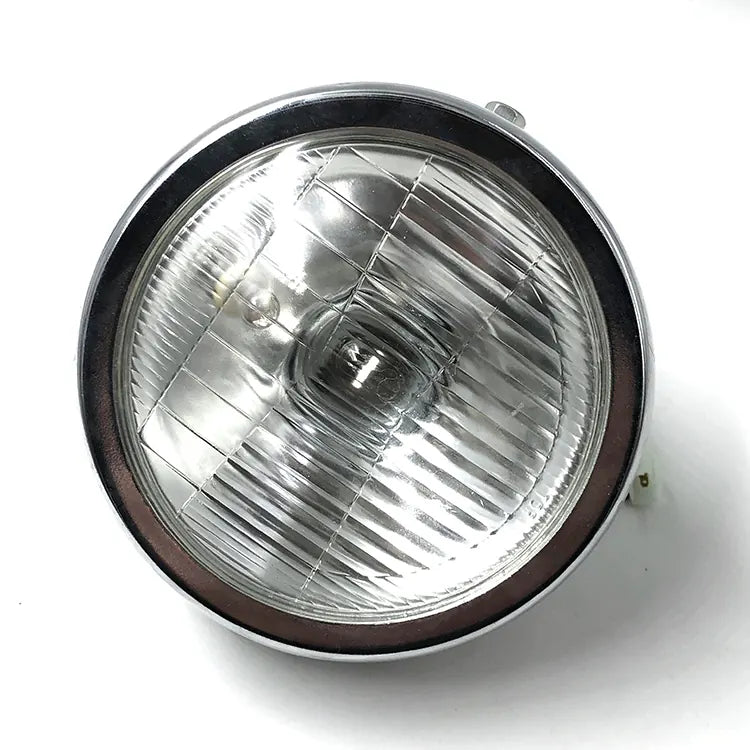 Details About Retro 6" Motorcycle Headlight Headlamp Beam Chrome for Honda Suzuki Gn 125, product view 01