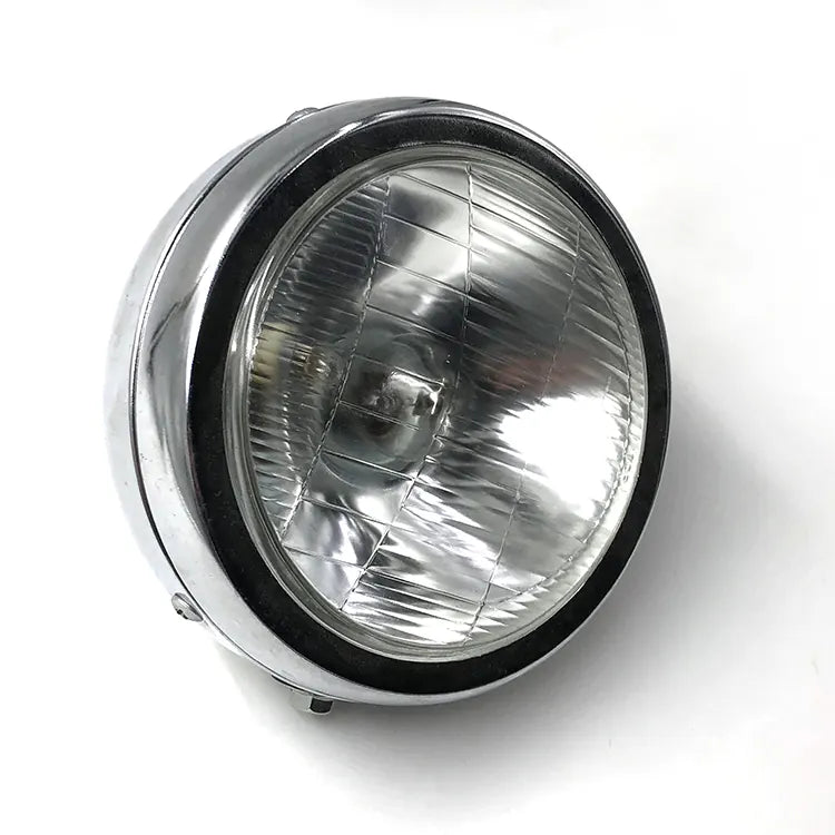 Details About Retro 6" Motorcycle Headlight Headlamp Beam Chrome for Honda Suzuki Gn 125, product view 02